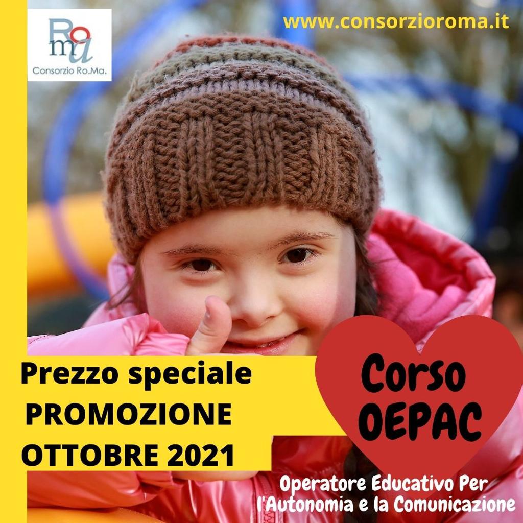 Promozione di OTTOBRE 2021 per i corsi “OEPAC – Operatore Educativo Per l’Autonomia e la Comunicazione”