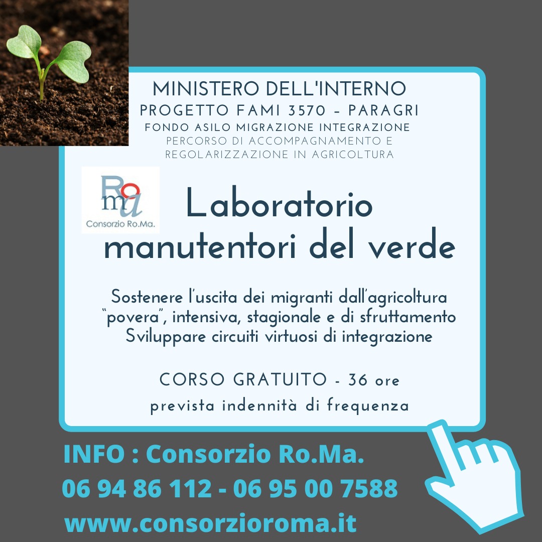 Terminato con successo il progetto FAMI “Laboratorio manutentori del verde”