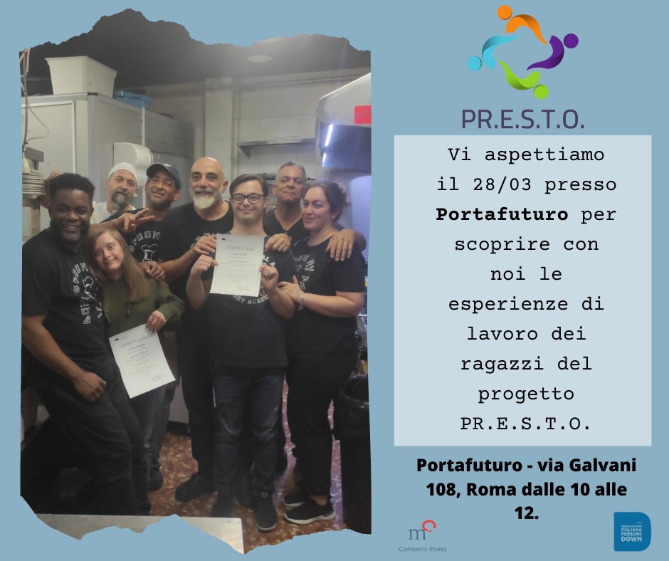 Progetto europeo PR.E.S.T.O. – Siete tutti invitati all’evento del 28 marzo…vi aspettiamo!!!